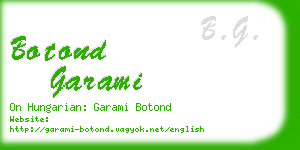 botond garami business card